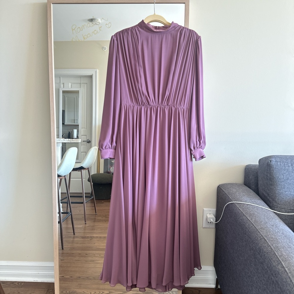 Vintage Purple Women's Maxi Dress Eid Ramadan Modest Dress